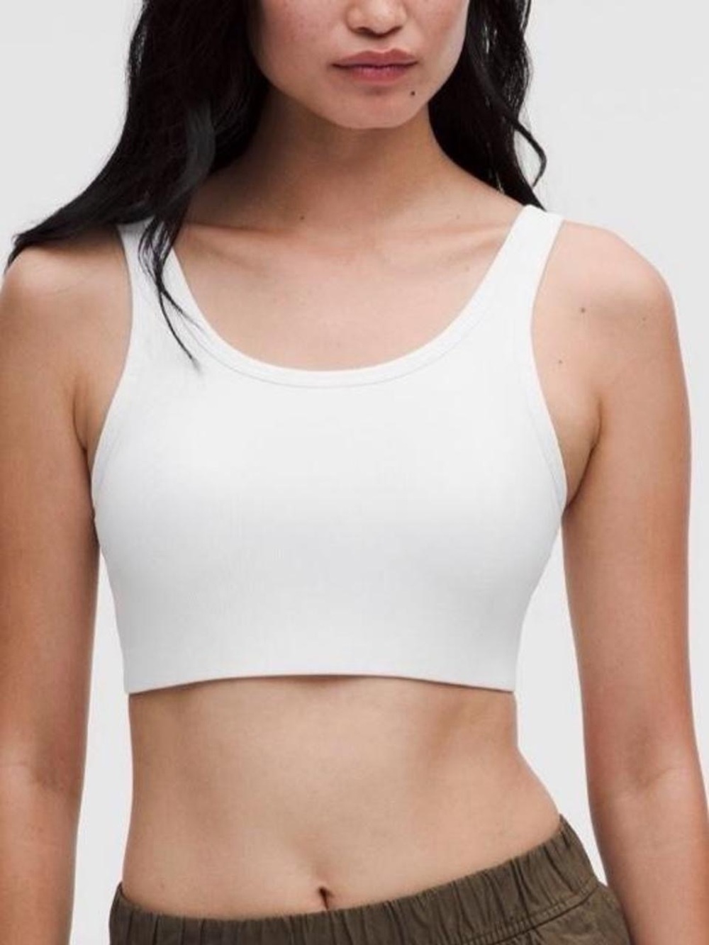 lululemon Nulu Rib Scoop Neck Bra in White. Light Support B/C Cup.
